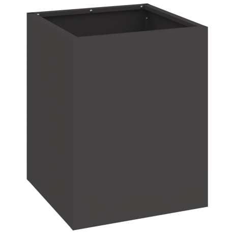 vidaXL Tuin Bloempot Zwart 32 x 32 x 40 cm Koudgewalst staal afbeelding2 - 1