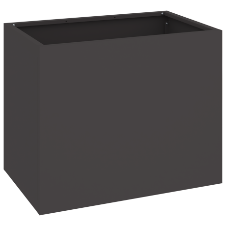 vidaXL Tuin Bloempot Zwart 50 x 32 x 40 cm Koudgewalst staal afbeelding2 - 1