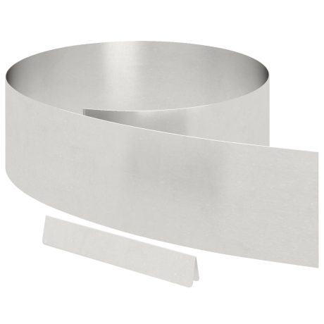 vidaXL Tuin Grasperkafwerking 4 pcs Zilver 450 x 20 cm Roestvrij staal afbeelding2 - 1