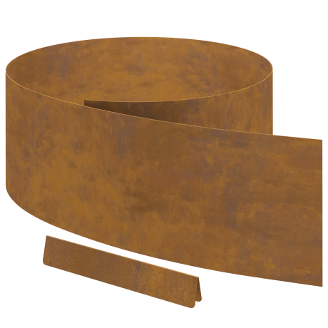 vidaXL Tuin Grasperkafwerking Roestig 450 x 25 cm Cortenstaal afbeelding2 - 1