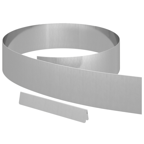 vidaXL Tuin Grasperkafwerking Zilver 450 x 15 cm Gegalvaniseerd staal afbeelding2 - 1