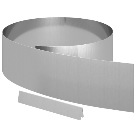 vidaXL Tuin Grasperkafwerking Zilver 450 x 20 cm Gegalvaniseerd staal afbeelding2 - 1