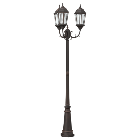 vidaXL Tuin Lamp Paal 3-Lamp E27 Brons 235 cm Aluminium afbeelding2 - 1
