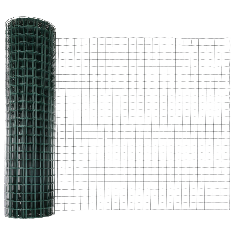 vidaXL Tuin Omheining Set Set van 2 Groen PVC gecoat staal 10 x 1 m afbeelding2 - 1