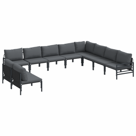 vidaXL Tuin Sofa Set Antraciet Staal afbeelding2 - 1