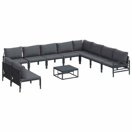 vidaXL Tuin Sofa Set Antraciet Staal afbeelding2 - 1