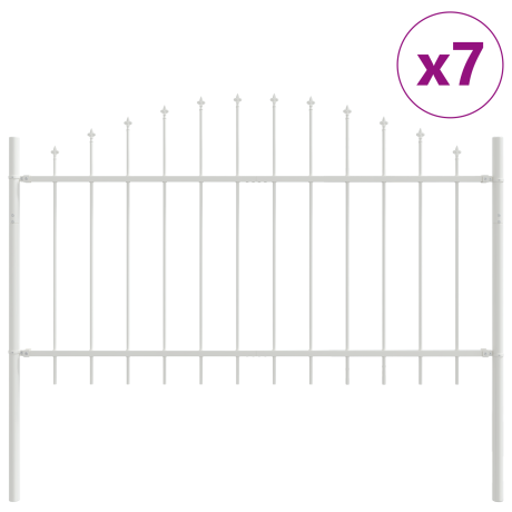 vidaXL Tuinhek 7 pcs Wit 170 x 140 cm Gepoedercoat staal afbeelding2 - 1