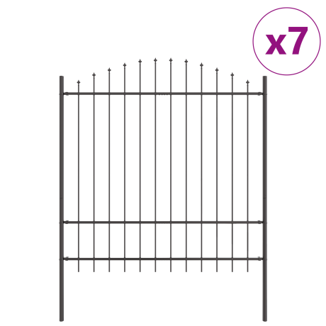 vidaXL Tuinhek 7 pcs Grijs 170 x 215 cm Gepoedercoat staal afbeelding2 - 1