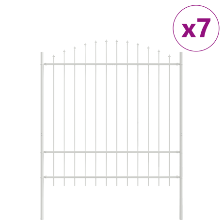 vidaXL Tuinhek 7 pcs Wit 170 x 215 cm Gepoedercoat staal afbeelding2 - 1