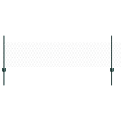 vidaXL Tuinhek Set 2 Stukken Groen PVC-gecoat staal 25 x 0,5 m afbeelding2 - 1