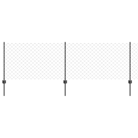 vidaXL Tuinhek Set Set van 2 Grijs Gegalvaniseerd Staal 25 x 0.8 m afbeelding2 - 1