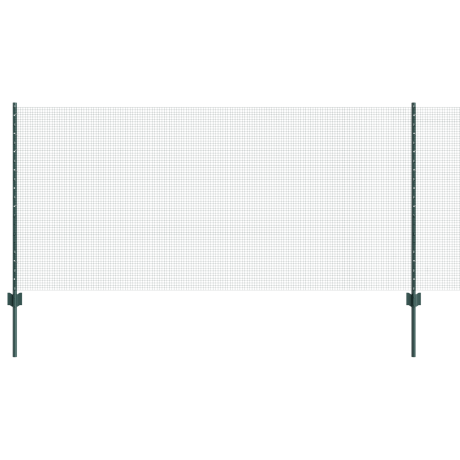 vidaXL Tuinhekje Set Set van 2 Groen Verzinkt staal 25 x 1 m Duurzaam afbeelding2 - 1