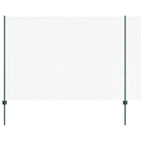 vidaXL Tuinomheiningset Set van 2 Groen Metaal 25 x 1,5 m Duurzaam afbeelding2 - 1