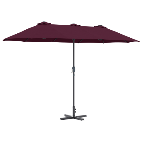 vidaXL Tuinparasol Bordeauxrood 380 x 196 x 235 cm Poedergecoat staal afbeelding2 - 1