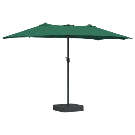vidaXL Tuinparasol Groen 385 x 209 x 244 cm Stof afbeelding2 - 1