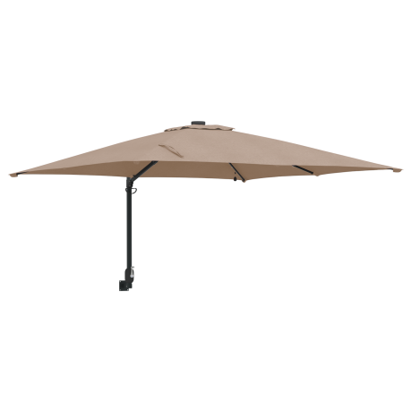 vidaXL Tuinparasol Taupe 248.5 x 247.5 x 160 cm Stof afbeelding2 - 1