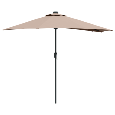 vidaXL Tuinparasol Taupe 294 x 150 x 223 cm Stof afbeelding2 - 1