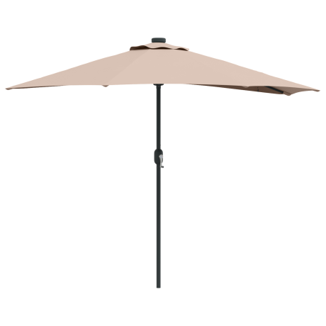 vidaXL Tuinparasol Taupe 294 x 150 x 224 cm Stof afbeelding2 - 1