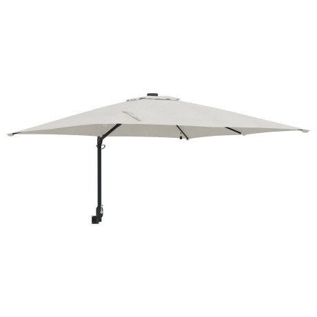 vidaXL Tuinparasol Zand 248.5 x 247.5 x 160 cm Stof afbeelding2 - 1