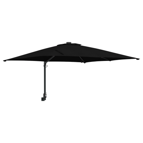vidaXL Tuinparasol Zwart 248.5 x 247.5 x 160 cm Stof afbeelding2 - 1