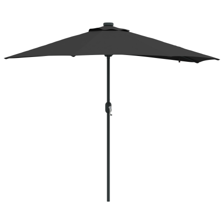 vidaXL Tuinparasol Zwart 294 x 150 x 223 cm Stof afbeelding2 - 1