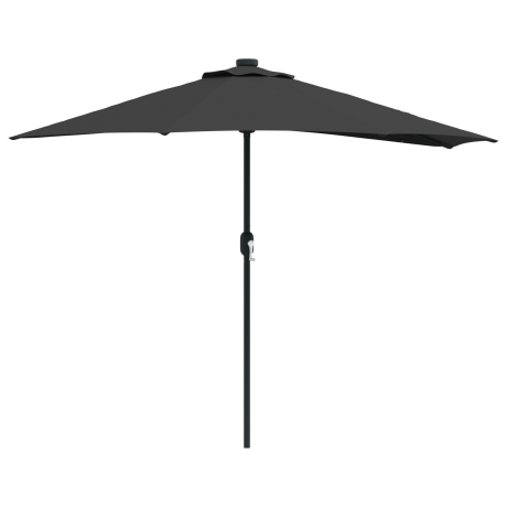 vidaXL Tuinparasol Zwart 294 x 150 x 224 cm Stof afbeelding2 - 1