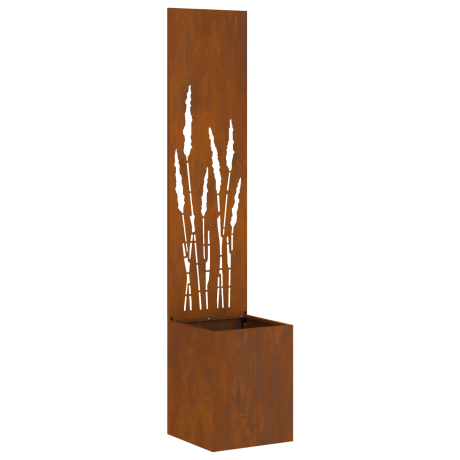 vidaXL Tuinplant met Decoratief Paneel Roestig 32 x 140 cm Cortenstaal afbeelding2 - 1