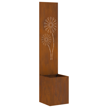 vidaXL Tuinplant met Decoratief Paneel Roestig 32 x 140 cm Cortenstaal afbeelding2 - 1