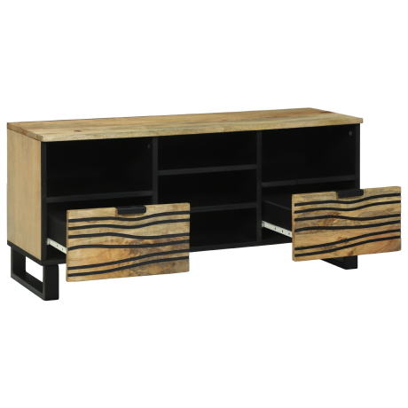 vidaXL TV Kast 100x33.5x46 cm Massief Mangohout afbeelding2 - 1