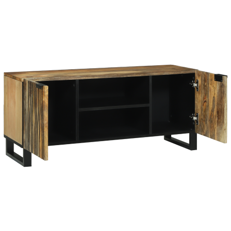 vidaXL TV-kast 105x33,5x46 cm Massief Mangohout en Geëngineerd Hout afbeelding2 - 1