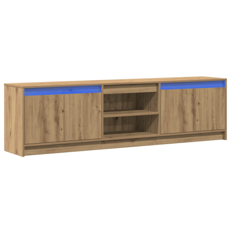 vidaXL TV-kast Bruin 182 x 34 x 50 cm Geengineerd hout en Spaanplaat afbeelding2 - 1