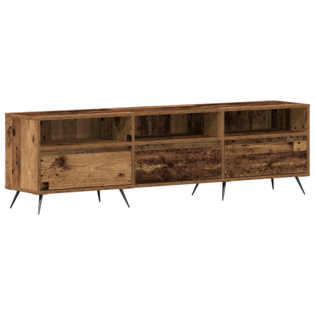 vidaXL TV-kast Oude Hout 150x30x44,5 cm Gefabriceerd Hout afbeelding2 - 1