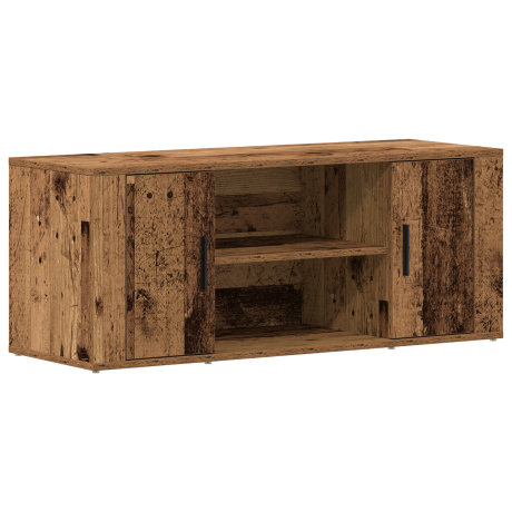 vidaXL TV-kast Oud hout 100 x 35 x 40 cm Bewerkt hout afbeelding2 - 1