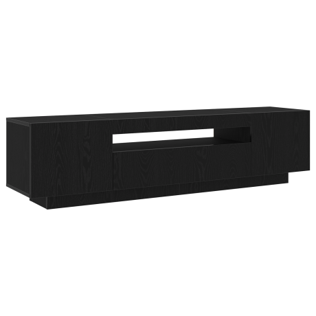 vidaXL TV-kast Zwart 160 x 35 x 40 cm Bewerkt hout afbeelding2 - 1