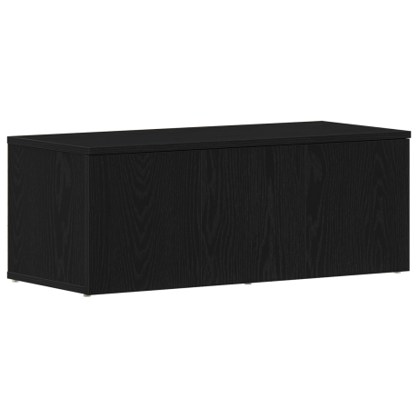 vidaXL TV-meubel Zwart Eiken 80x34x30 cm Gefabriceerd Hout afbeelding2 - 1