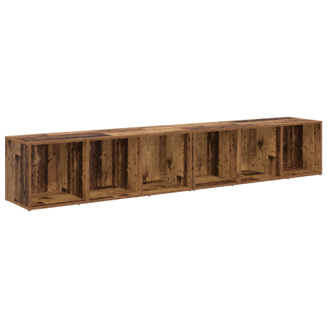 vidaXL Tv-meubelset 2 pcs Oud Hout 37 x 35 x 107 cm Bewerkt hout afbeelding2 - 1