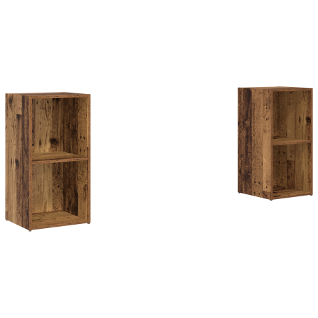 vidaXL Tv-meubelset 2 pcs Oude hout 72 x 35 x 36.5 cm Bewerkt hout afbeelding2 - 1