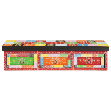 vidaXL TV Wandkast 100x30x24 cm Massief Hout Ongeschuurd Mango afbeelding2 - 1