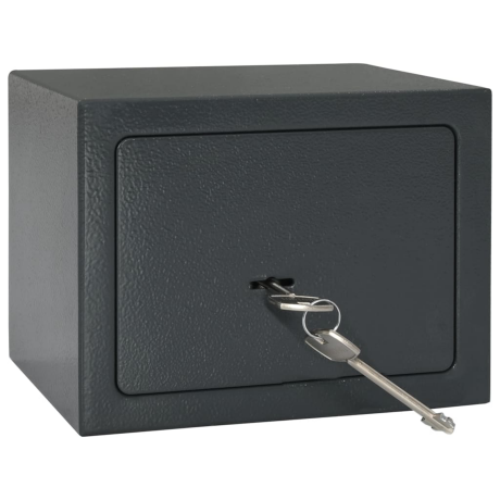 vidaXL Veiligheidsbox met Sleutelkluis Donkergrijs 17x23x17 cm Staal afbeelding2 - 1
