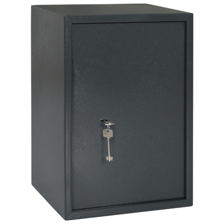 vidaXL Veiligheidsbox met Sleutelvergrendeling Donkergrijs 31x35x50 cm Staal afbeelding2 - 1