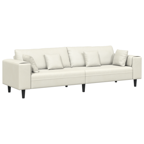vidaXL Bank Crème 250 x 77 x 76 cm Fluweel afbeelding2 - 1