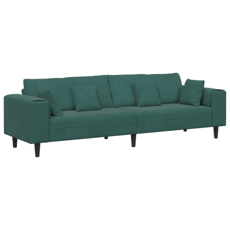 vidaXL Bank Donkergroen 250 x 77 x 76 cm Fluweel afbeelding2 - 1