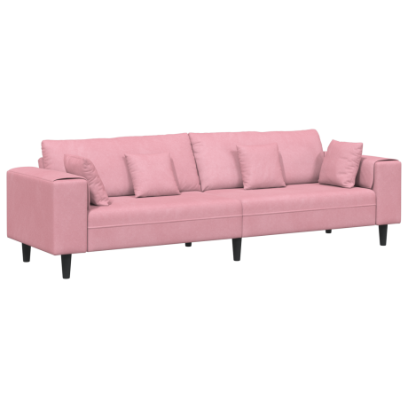 vidaXL Bank Roze 250 x 77 x 76 cm Fluweel afbeelding2 - 1