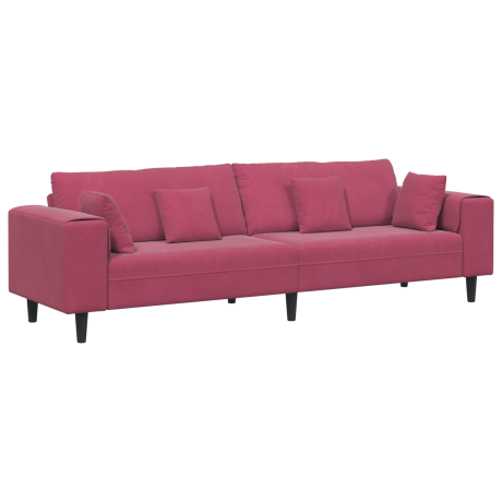 vidaXL Bank Wijnrood 250 x 77 x 76 cm Fluweel afbeelding2 - 1