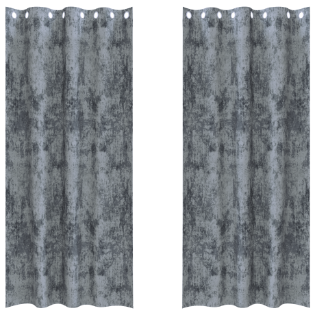 vidaXL Velours Gordijnen 2 Stuks met Oogjes Zilvergrijs 260x140 cm afbeelding2 - 1