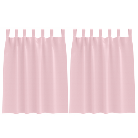 vidaXL Verduisterende gordijnen 2 pcs Babyroze 140 x 140 cm Polyester afbeelding2 - 1