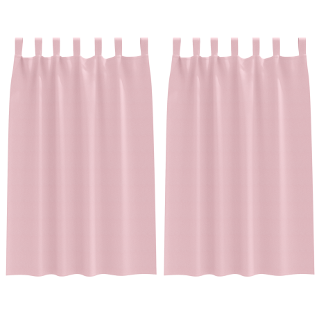 vidaXL Verduisterende gordijnen 2 pcs Babyroze 175 x 140 cm Polyester afbeelding2 - 1
