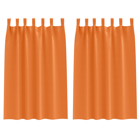 vidaXL Verduisterende gordijnen 2 pcs Feloranje 175 x 140 cm Polyester afbeelding2 - 1