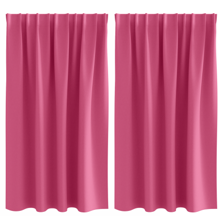 vidaXL Verduisterende gordijnen 2 pcs Felroze 140 x 140 cm Polyester afbeelding2 - 1