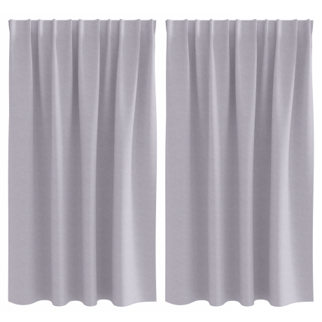 vidaXL Verduisterende gordijnen 2 pcs Metaalgrijs 140 x 140 cm afbeelding2 - 1